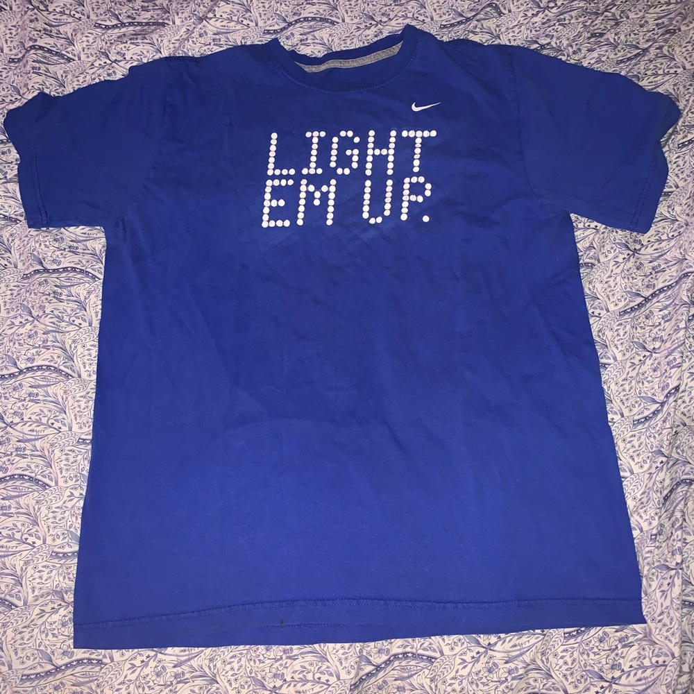 Men’s Blue Nike Light Em Up T-Shirt Size: L
